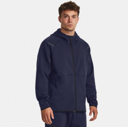 Under Armour Men's UA Unstoppable Fleece Full-Zip-تيشيرت اندر ارمور انستوبابل فليس بسحاب كامل للرجال لون كحلي